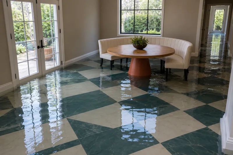 Water Extraction in Kyle — standing water across a residential breakfast hall